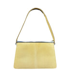 Bottega Veneta Vintage Yellow Lizard Print Clasp Handbag