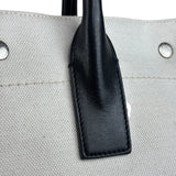 Saint Laurent Beige/Black Rive Gauche Canvas Tote Bag