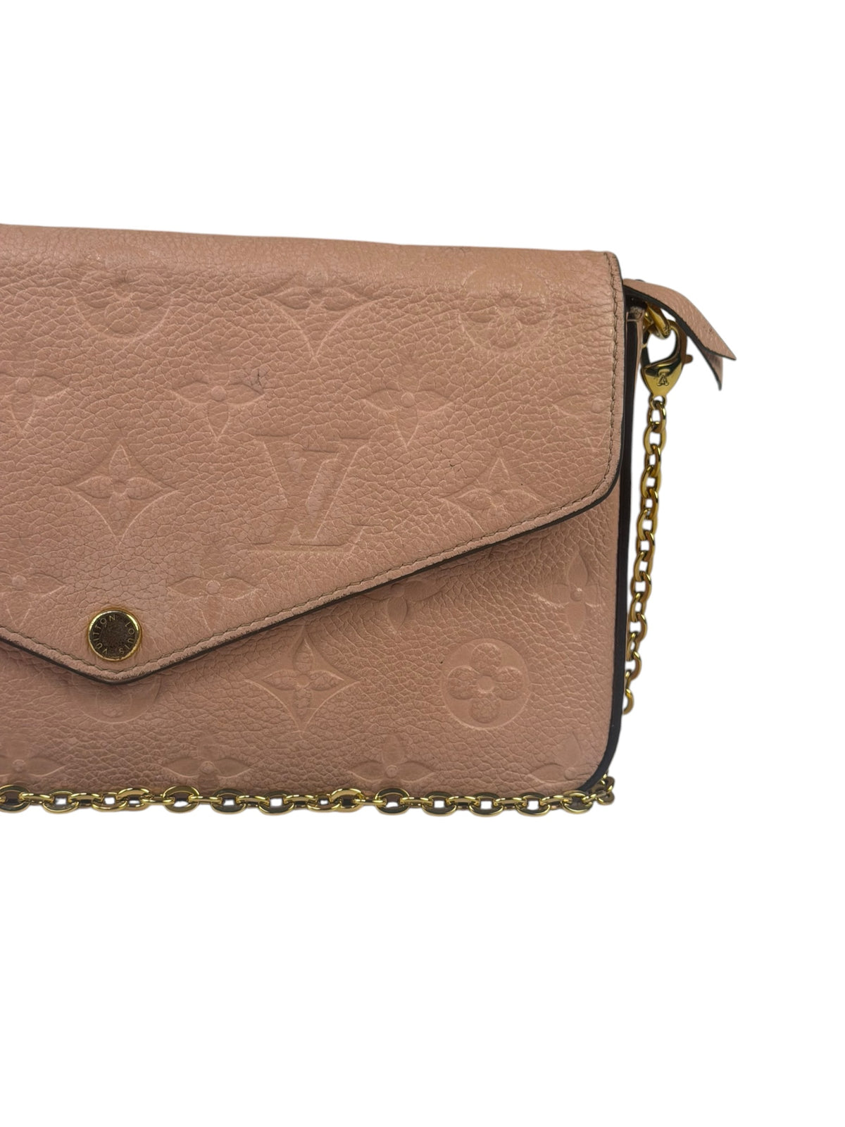 Louis Vuitton Peach Monogram Felicie Wallet On Chain