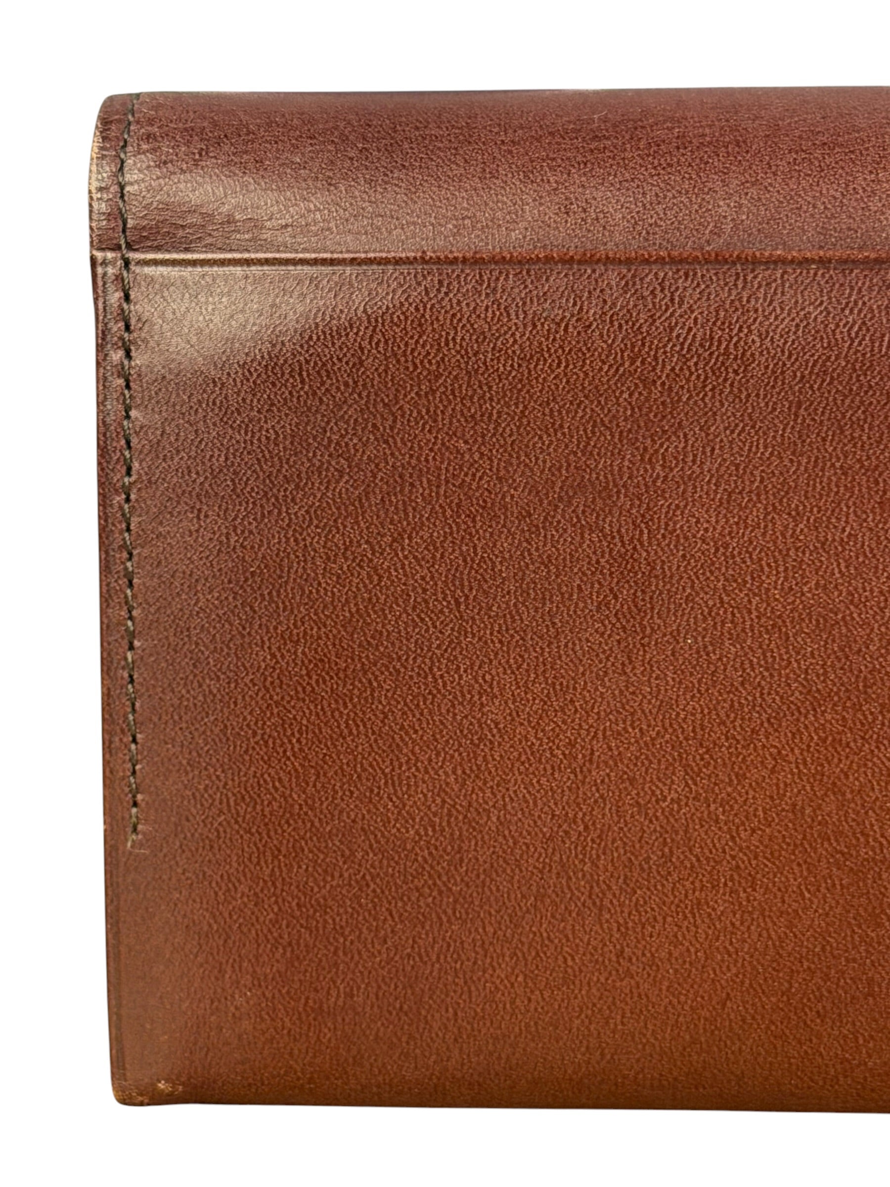 Yves Saint Laurent Red Leather Belle De Jour Flap Wallet