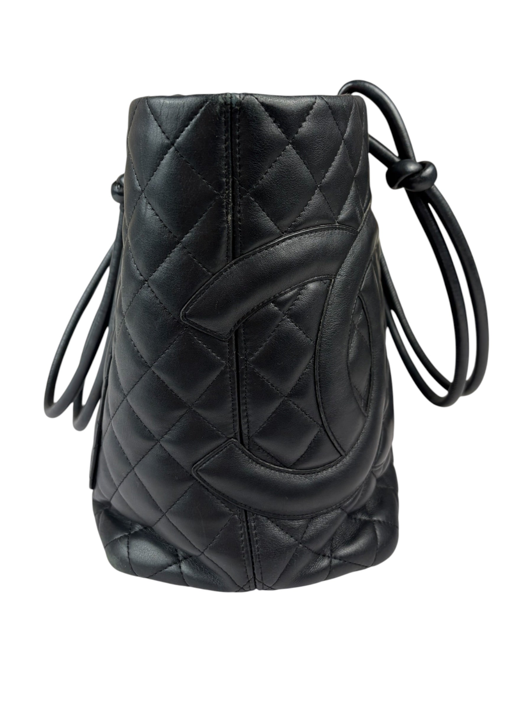 Chanel Black Quilted Calfskin Cambon Ligne Tote 2003