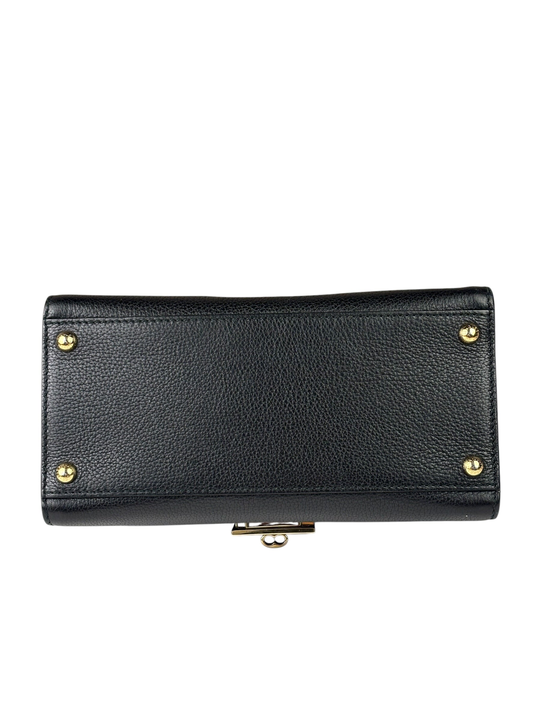 Dolce & Gabbana Black Patent Leather Borsa A Mano Two-Way Bag