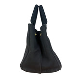 Prada Vintage Black Canvas Canapa Tote