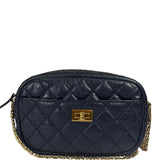 Chanel Navy Quilted Lambskin Small Camera Bag 2019