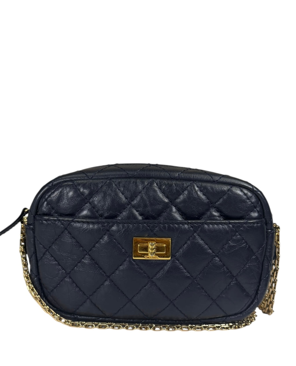 Chanel Navy Quilted Lambskin Small Camera Bag 2019