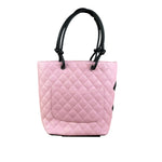 Chanel Black/Pink Cambon Quilted Leather Tote Bag 2004