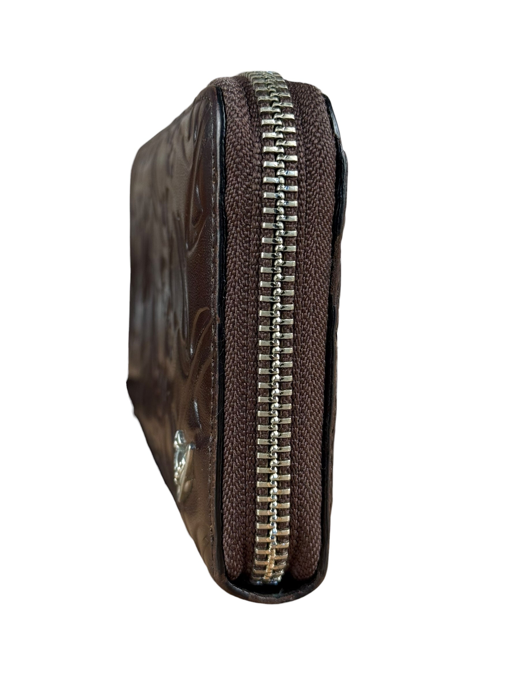 Vivienne Westwood Brown Leather Logo Zippy Wallet