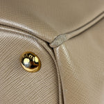 Prada Beige Saffiano Leather Galleria Large Shoulder Bag