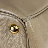 Prada Beige Saffiano Leather Galleria Large Shoulder Bag
