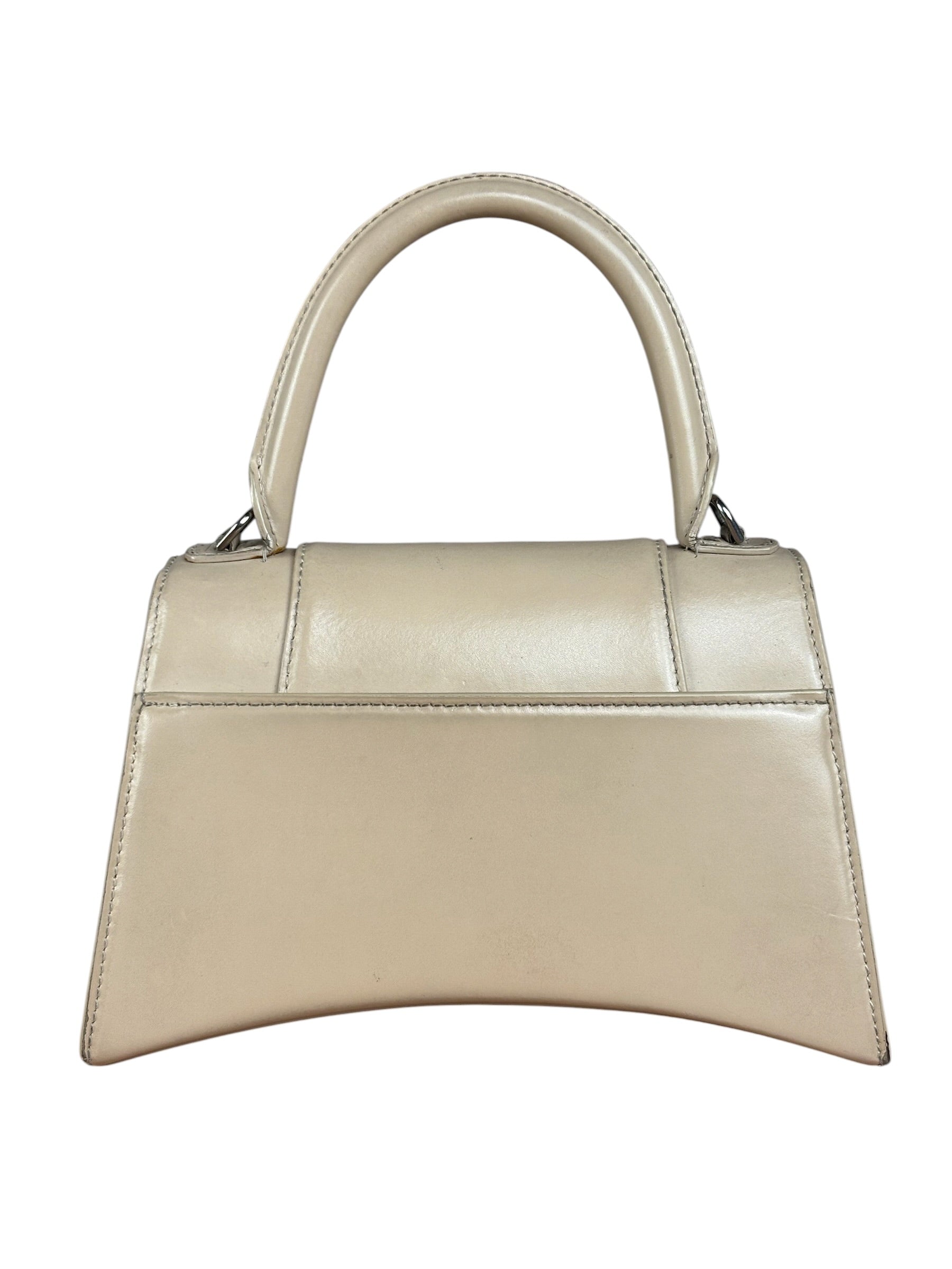 Balenciaga Beige Hourglass Top Handle Bag