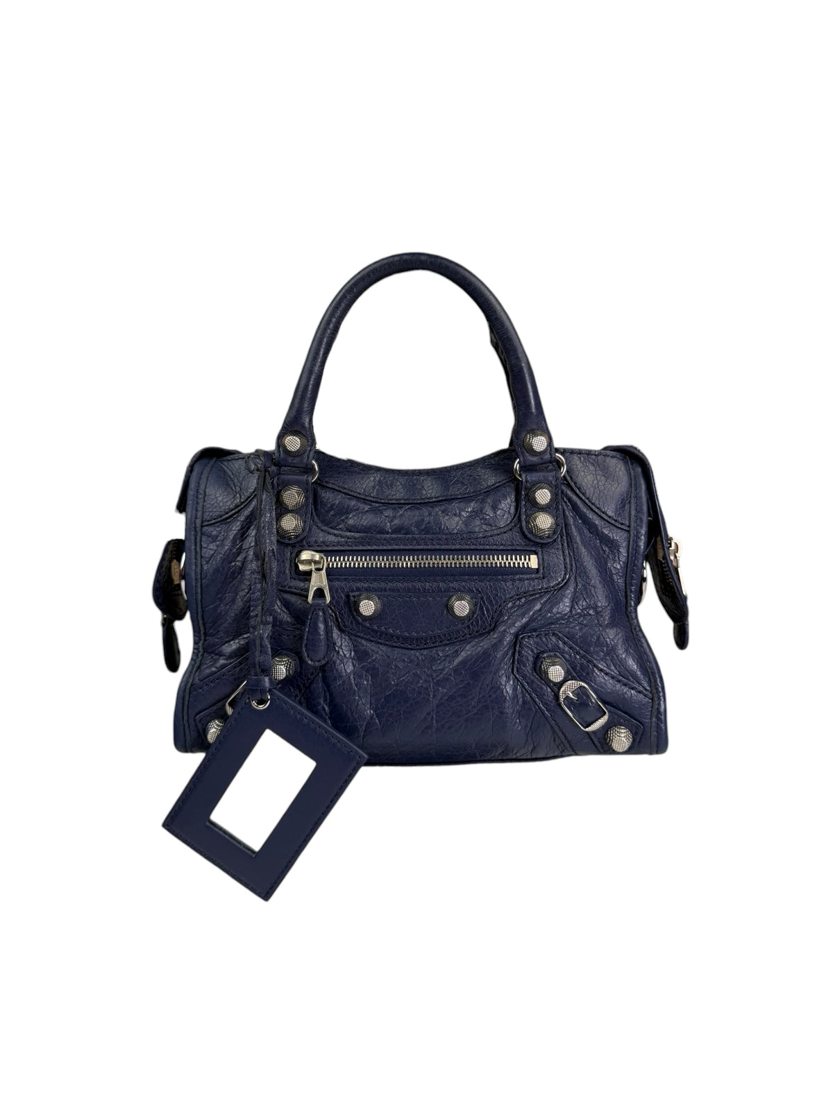 Balenciaga Navy Blue Mini City Bag