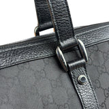 Gucci Black Leather Trim GG Canvas Abbey Zip Tote Bag