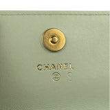 Chanel Green Quilted Leather 19 Flap Chain Card Holder 2021
