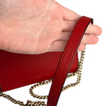 Gucci Red Leather GG Wallet on Chain Bag
