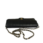 Chanel Black Chocolate Bar East West Flap Bag 2002