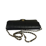 Chanel Black Chocolate Bar East West Flap Bag 2002