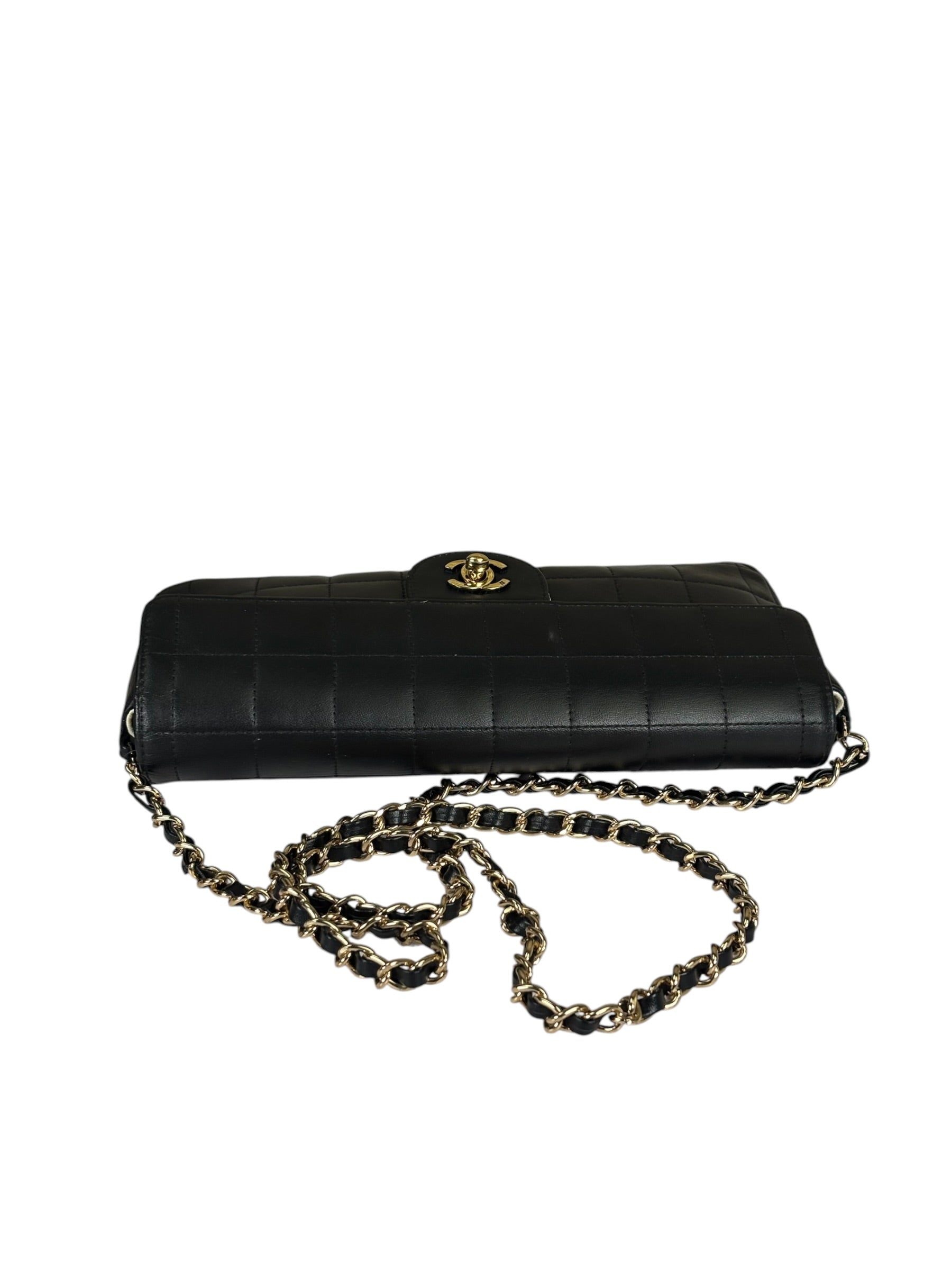 Chanel Black Chocolate Bar East West Flap Bag 2002
