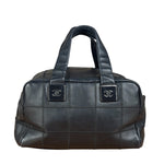 Chanel Black Chocolate Bar Bowling Hand Bag - 2003
