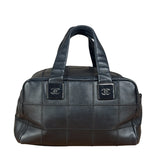 Chanel Black Chocolate Bar Bowling Hand Bag - 2003