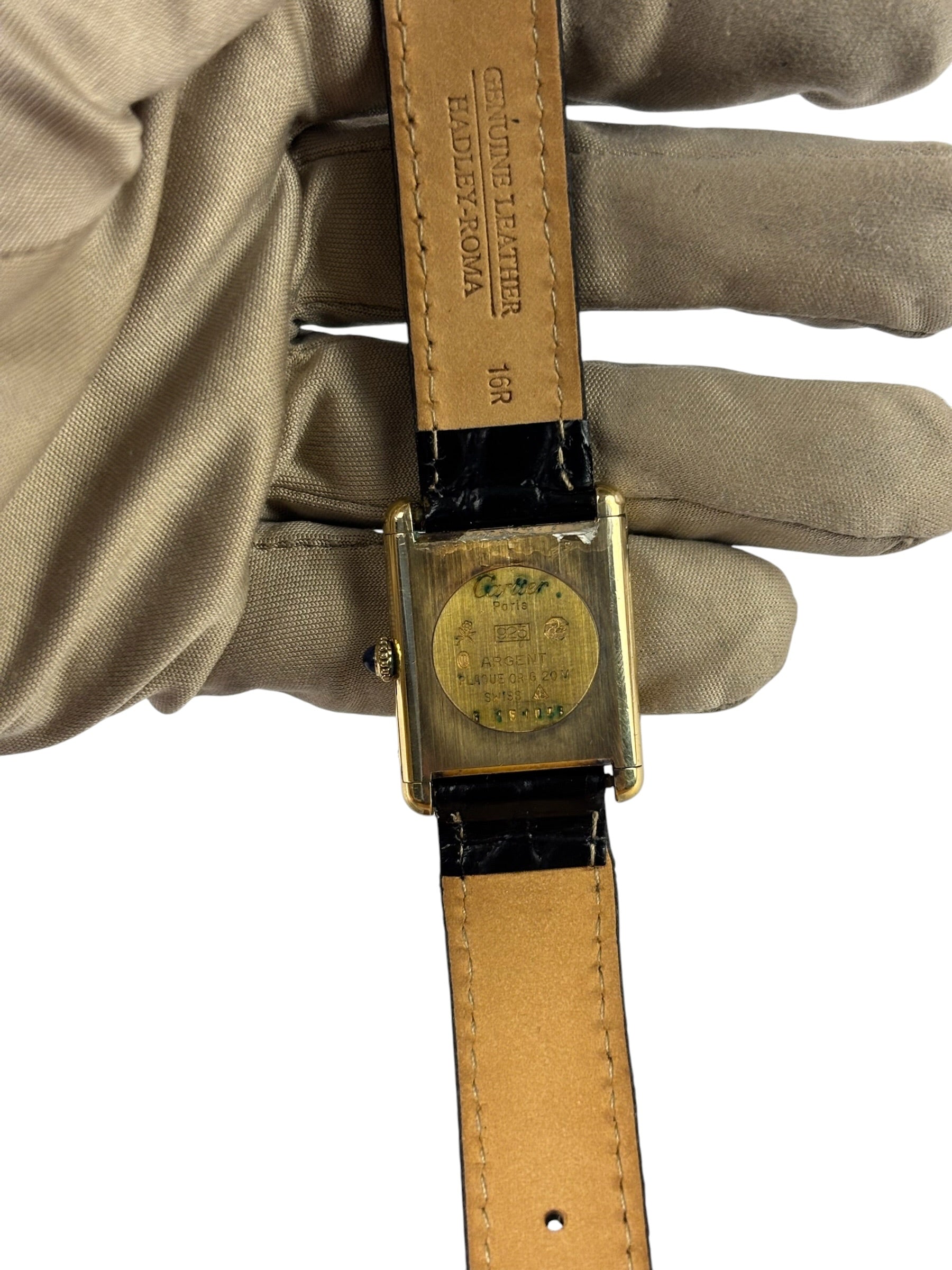 Cartier Must De Tank Black Roman Dial 1970's