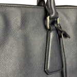 Prada Navy Blue Saffiano Leather Vertical Tote Bag