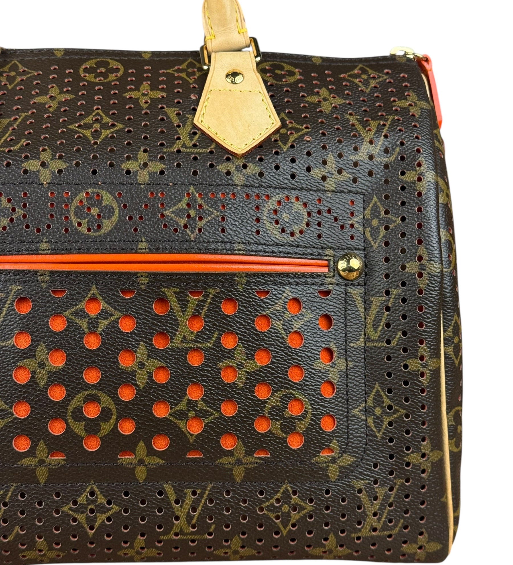 Louis Vuitton Perforated Monogram Speedy 30 Orange