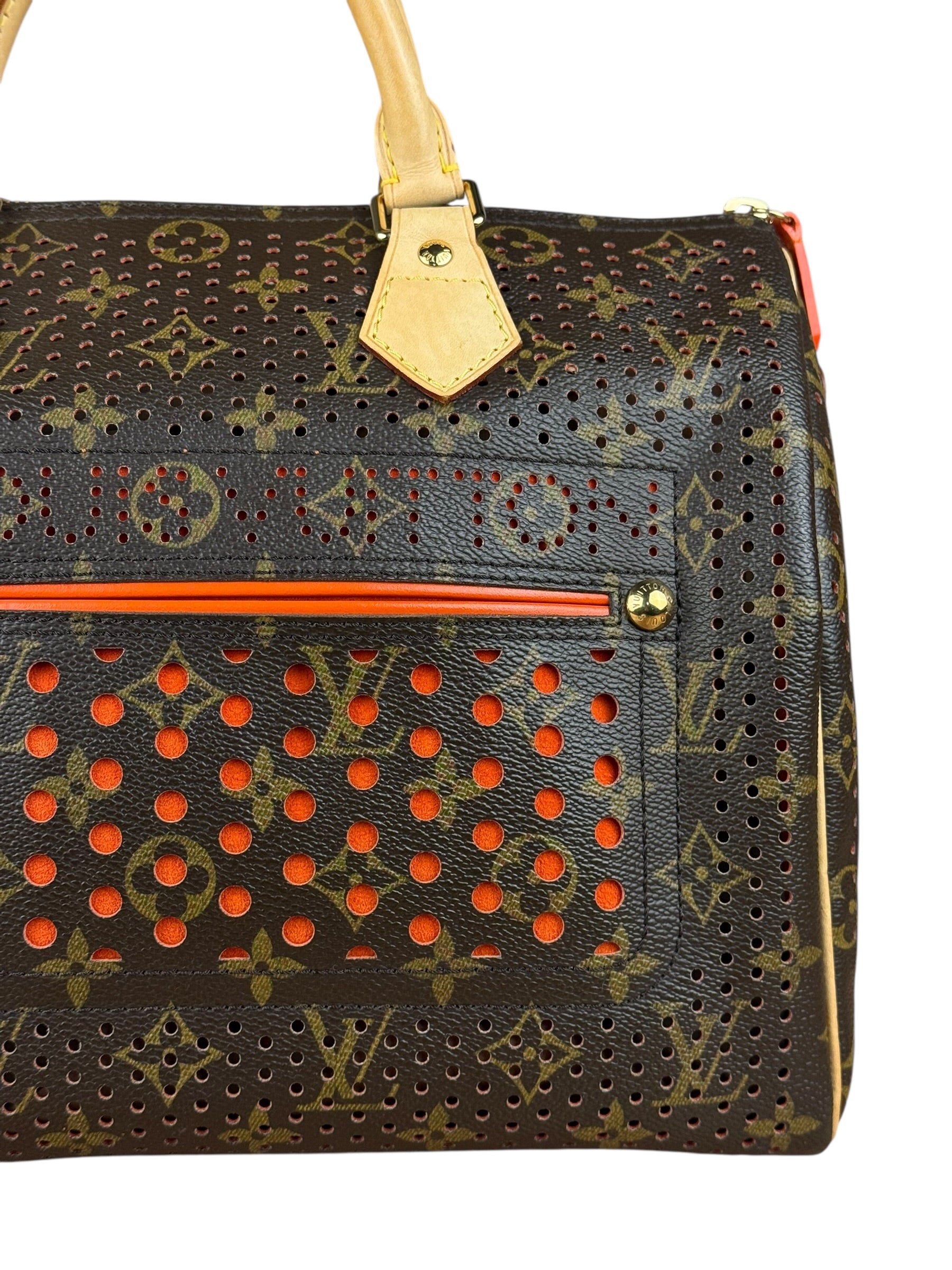Louis Vuitton Perforated Monogram Speedy 30 Orange