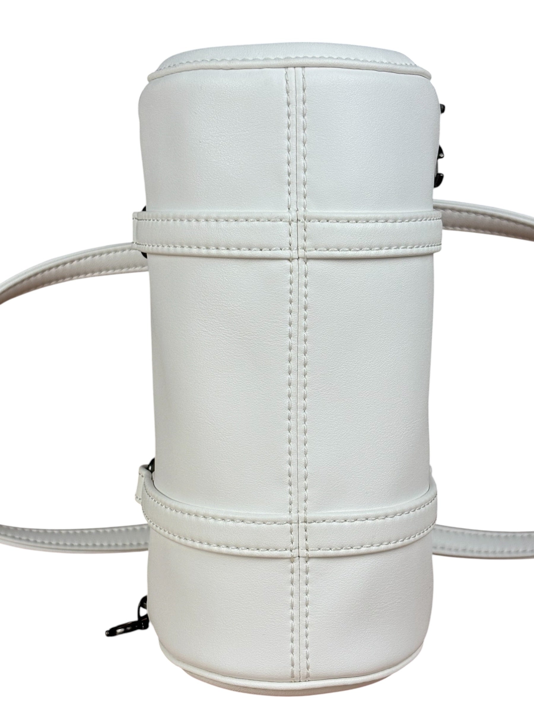 Telfar White Leather Duffle Two-Way Bag