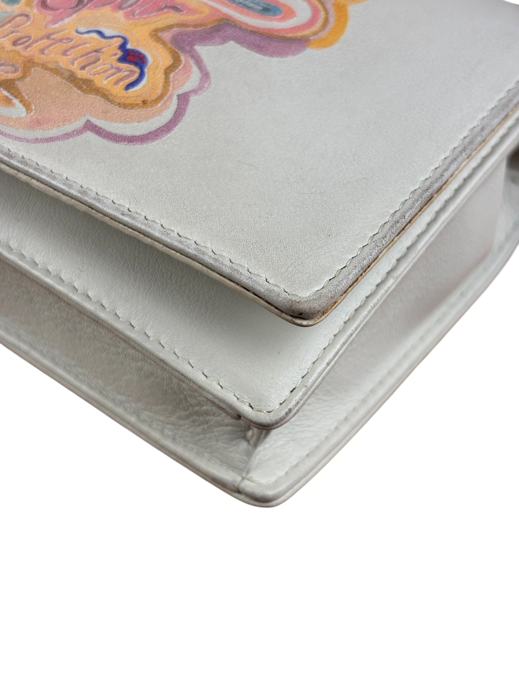 Christian Dior White Leather Amour Chain Wallet Replacement Chain