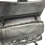Chanel Metallic Silver Quilted Leather 2.55 Reissue Double Flap Bag 2008