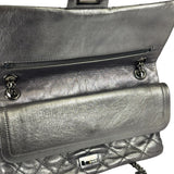 Chanel Metallic Silver Quilted Leather 2.55 Reissue Double Flap Bag 2008