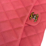 Chanel Coral Pink Matte Quilted Caviar Flap Shoulder Bag 2012