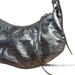 Balenciaga Silver Leather Le Cagole Shoulder Bag