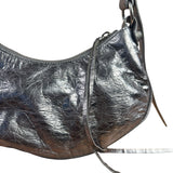 Balenciaga Silver Leather Le Cagole Shoulder Bag