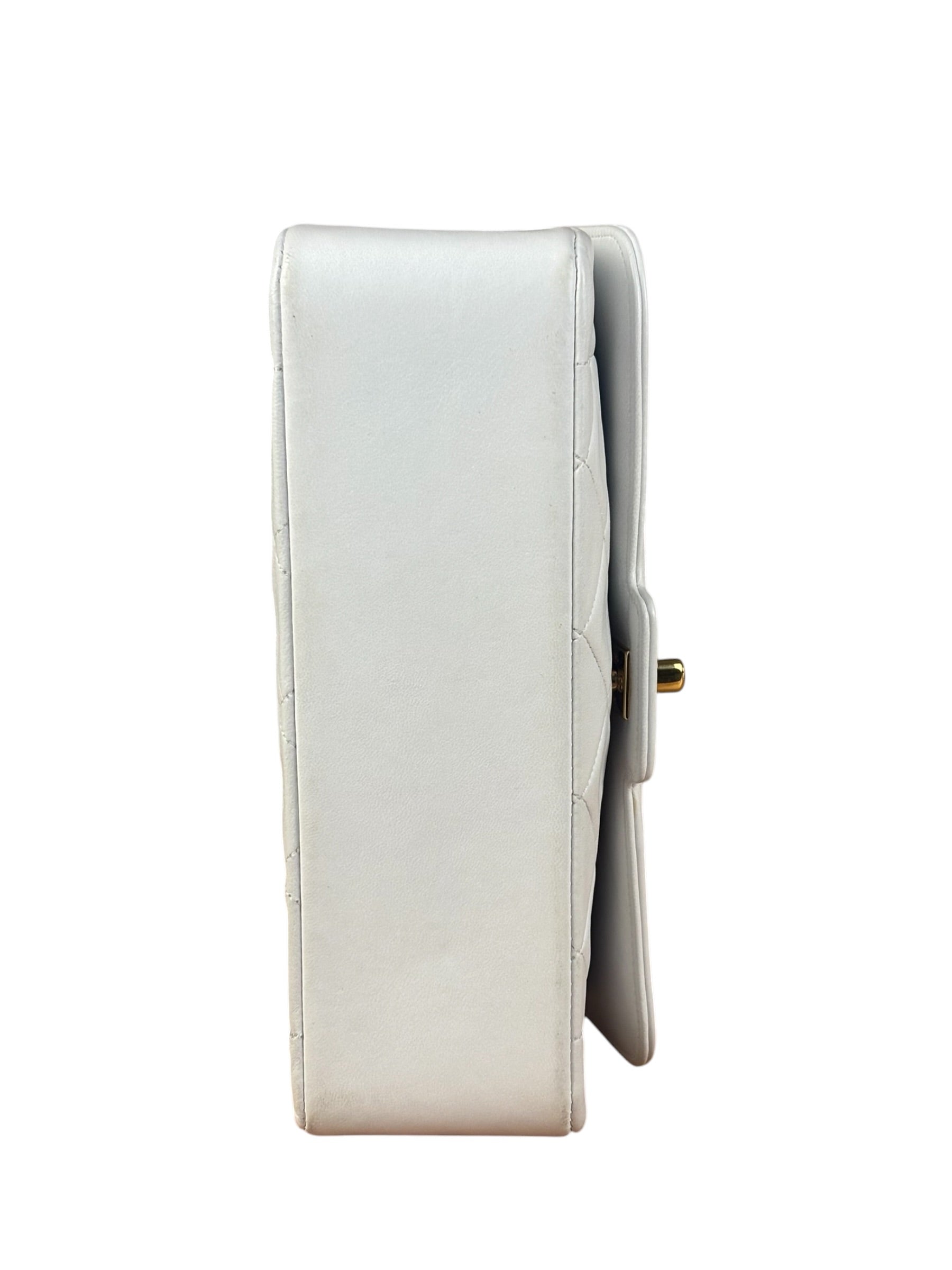 Chanel White Lambskin Diana Bijoux Flap 1992