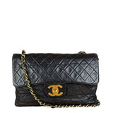 Chanel Vintage Brown Leather Jumbo Flap Bag