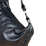 Fendi Vintage Black Leather Oyster Hobo Bag