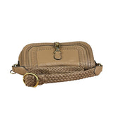 Gucci Vintage Tan Leather Medium Flap Shoulder Bag