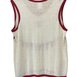 Chanel White/Red 2006 Spring/Summer 06P Sleeveless Top