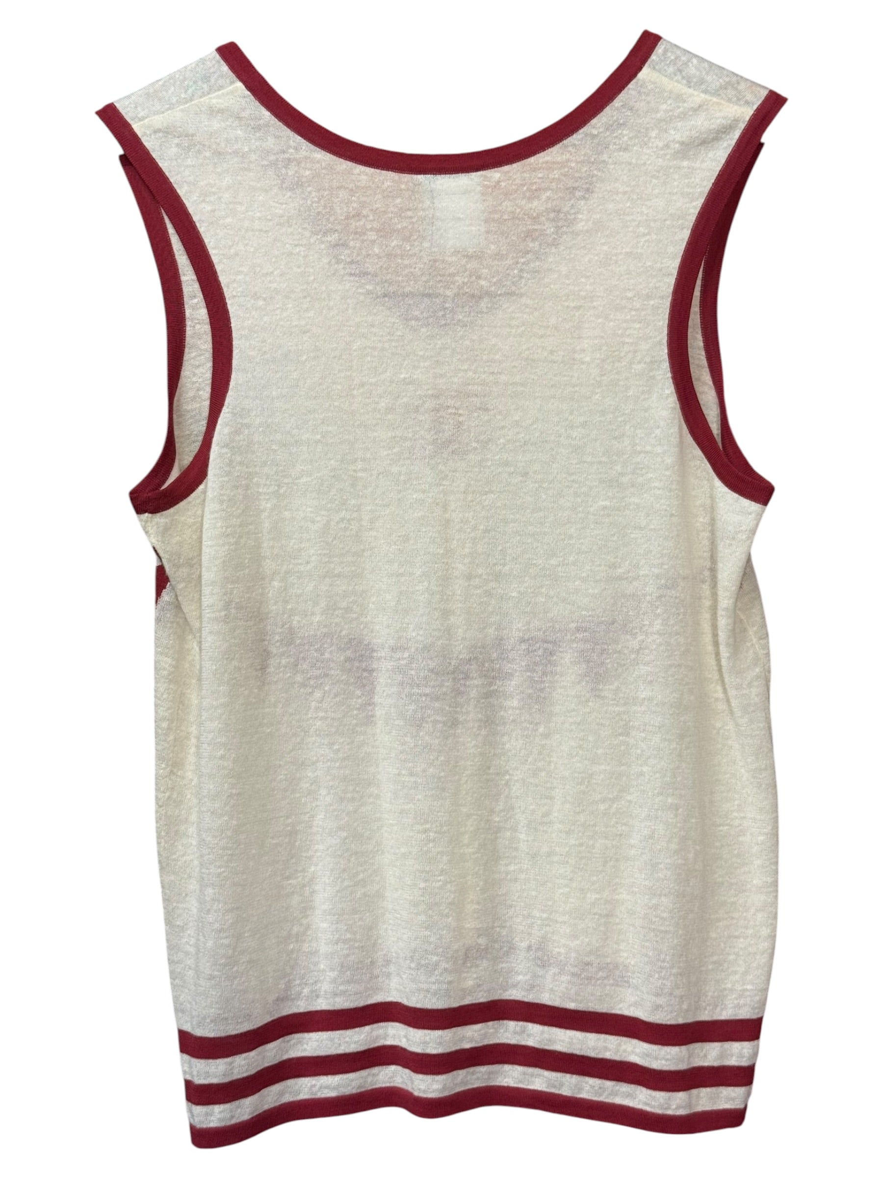 Chanel White/Red 2006 Spring/Summer 06P Sleeveless Top