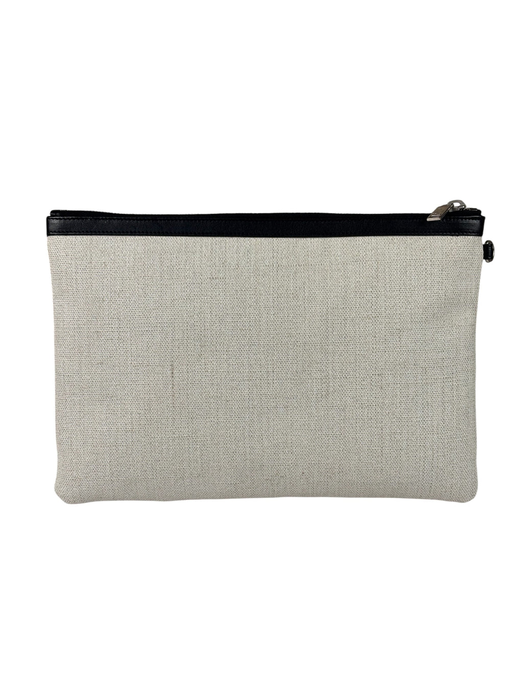 Yves Saint Laurent Off-White Rive Gauche Zipped Pouch
