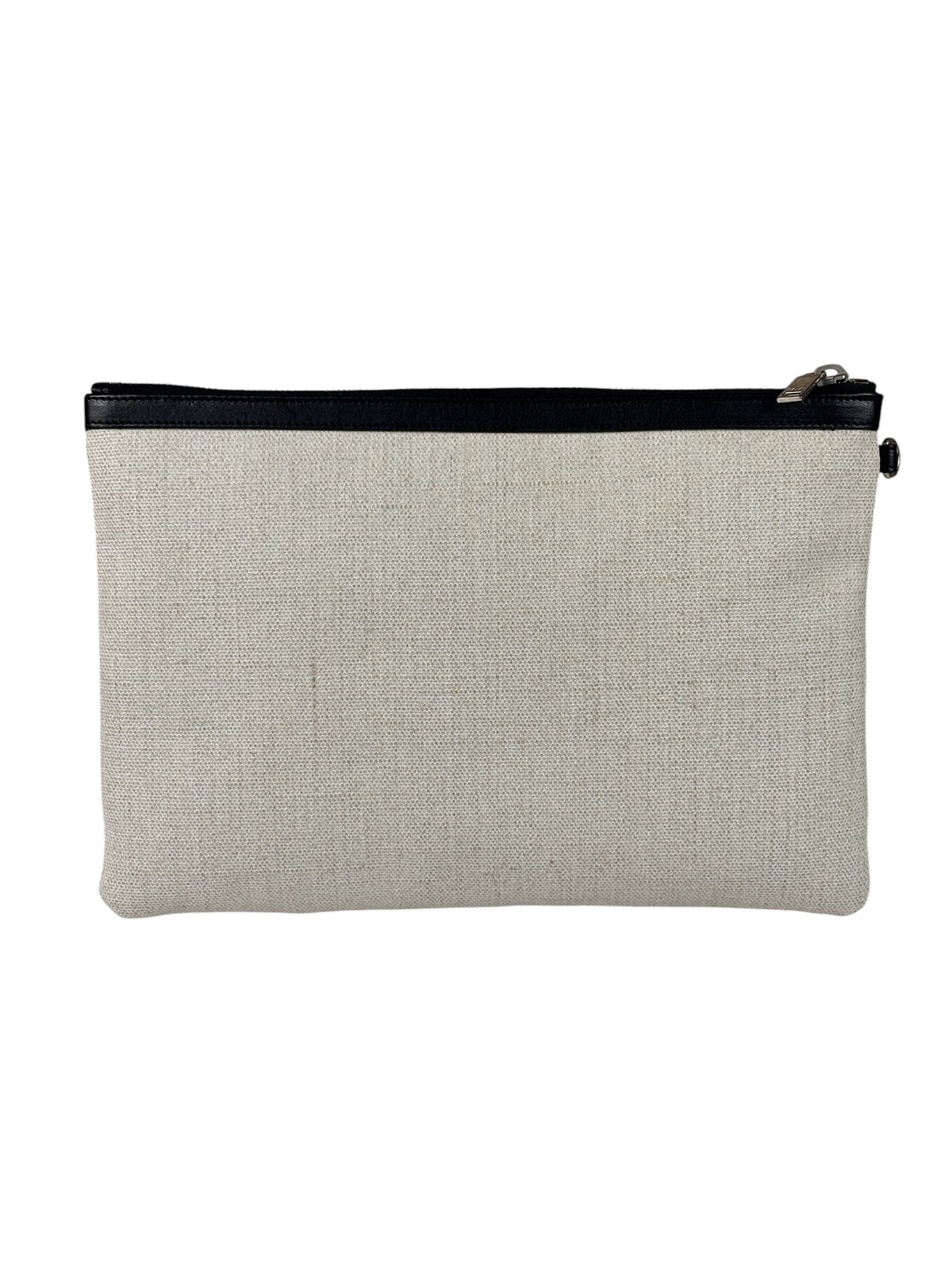 Yves Saint Laurent Off-White Rive Gauche Zipped Pouch
