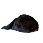 Vintage Dark Fur Tailed Hat