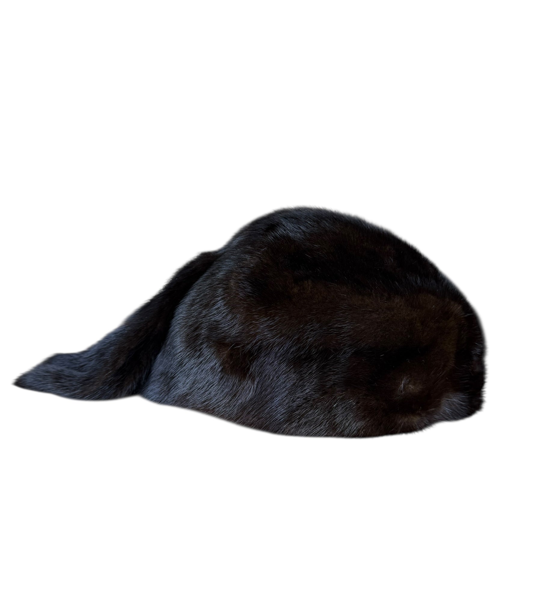 Vintage Dark Fur Tailed Hat