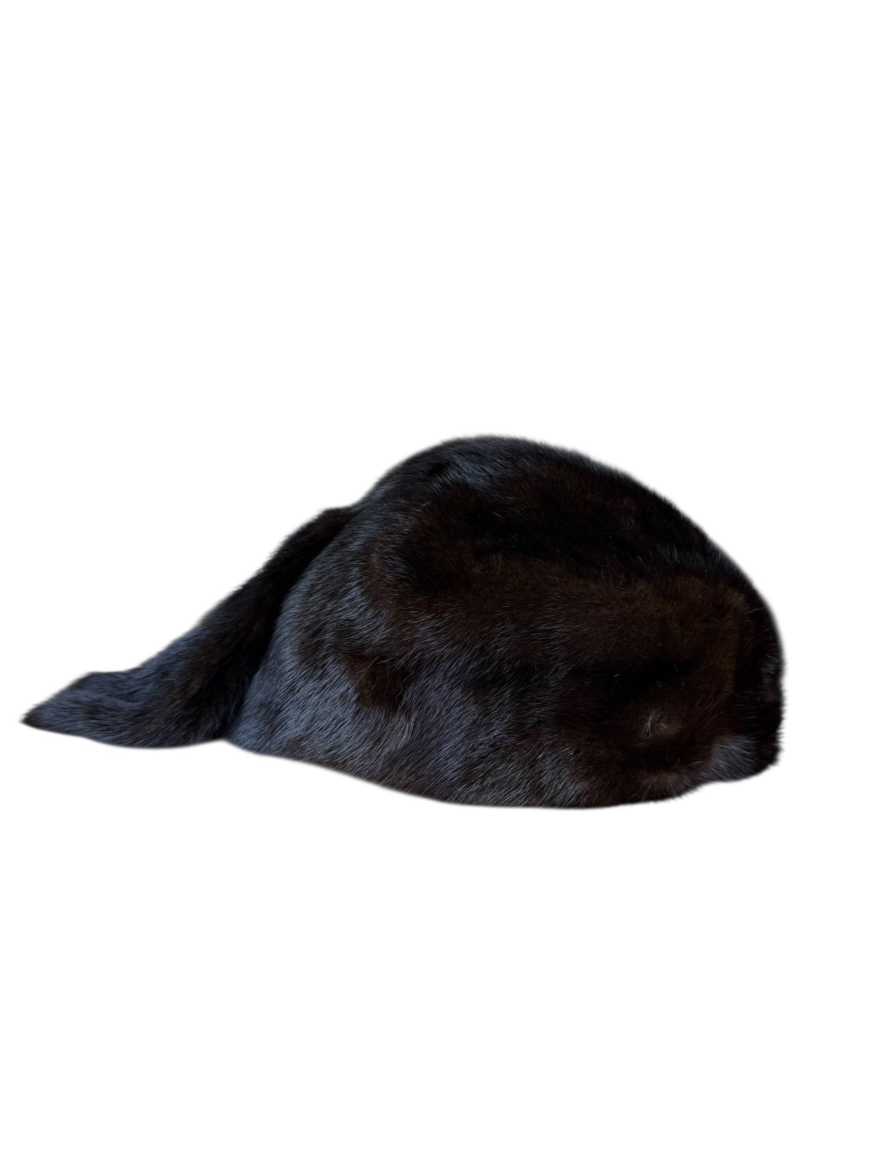 Vintage Dark Fur Tailed Hat