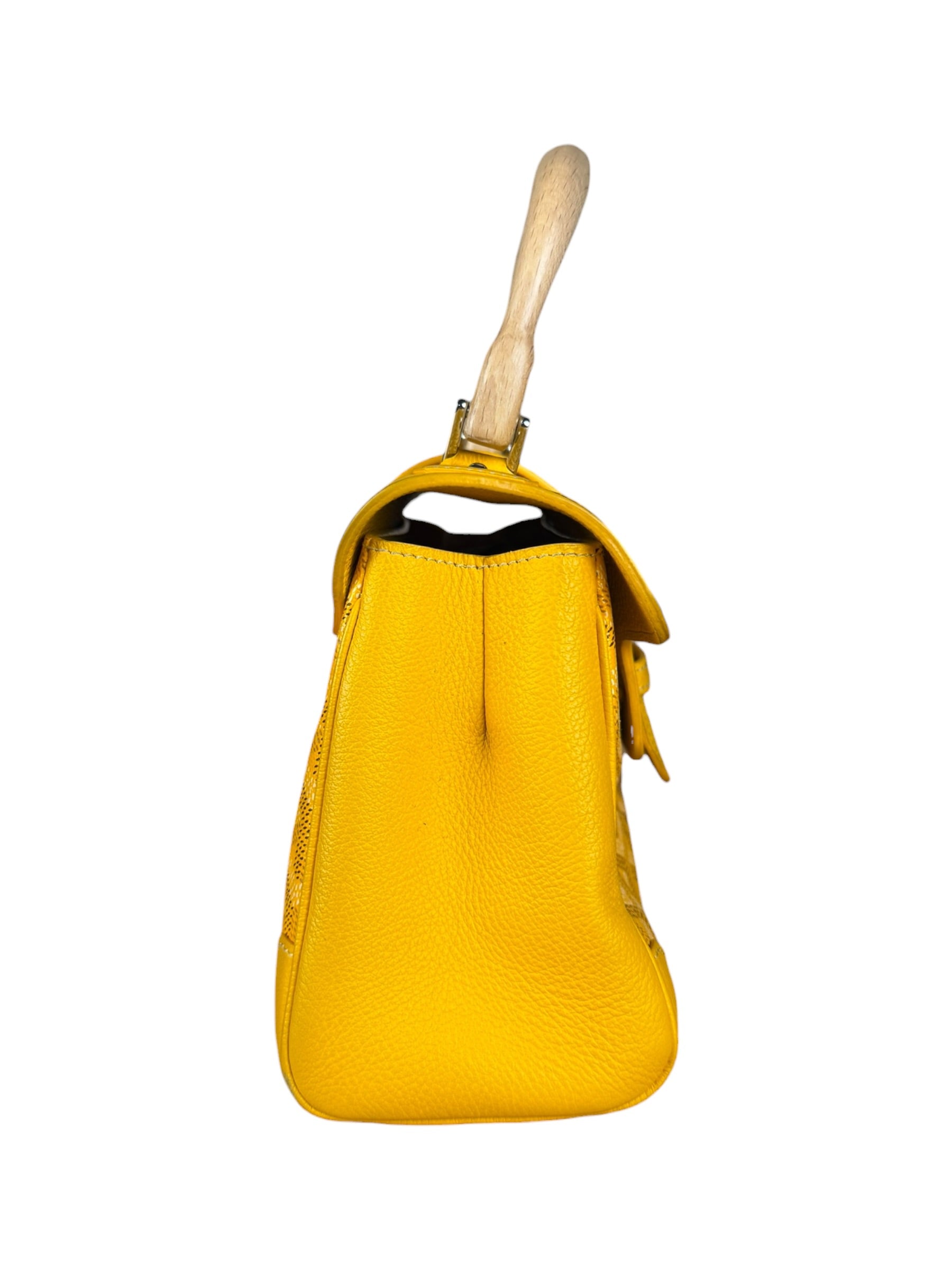 Goyard Mini Goyardine Soft Saigon Top Handle Bag Yellow