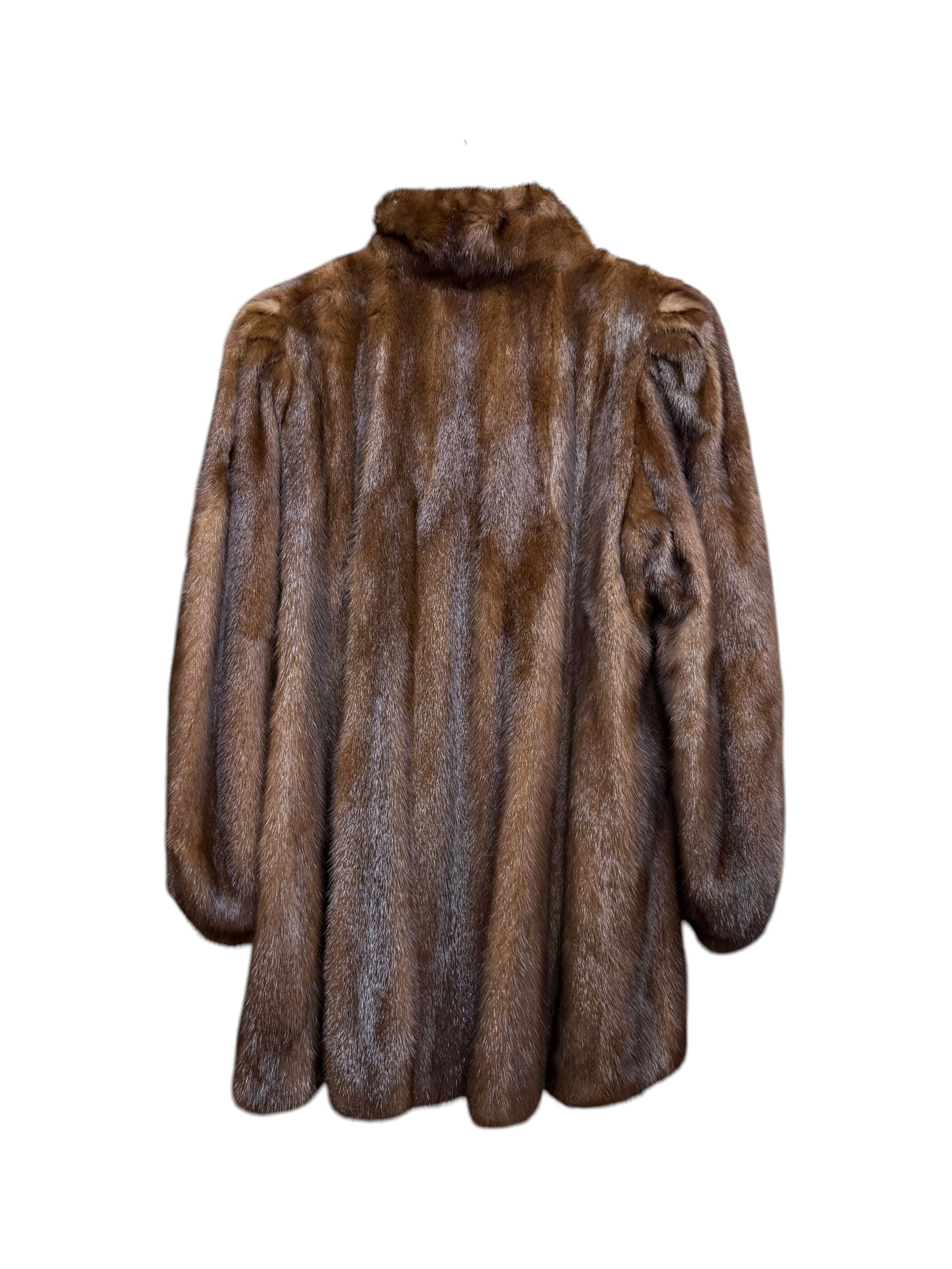 Vintage Kings Tailor Brown Mink Fur Mid Length Coat