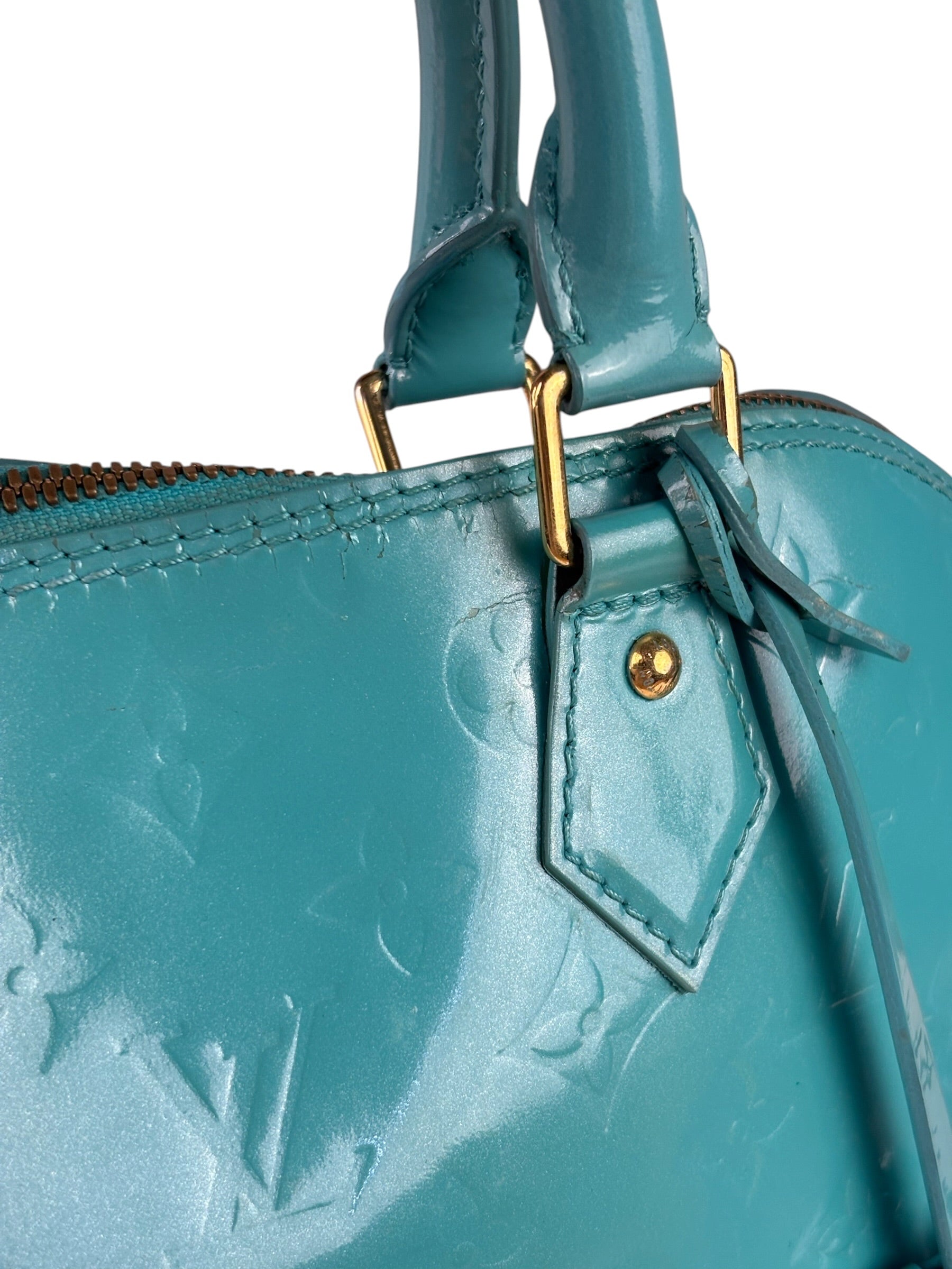Louis Vuitton Blue Lagoon Vernis Alma GM