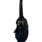 Fendi Black Nylon Mamma Baguette Handbag