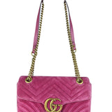 Gucci GG Marmont Pink Velour Chain Bag